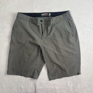 Y2K Quiksilver Amphibians Grey Waterproof Shorts Board Surf Men's‎ Waist 38"